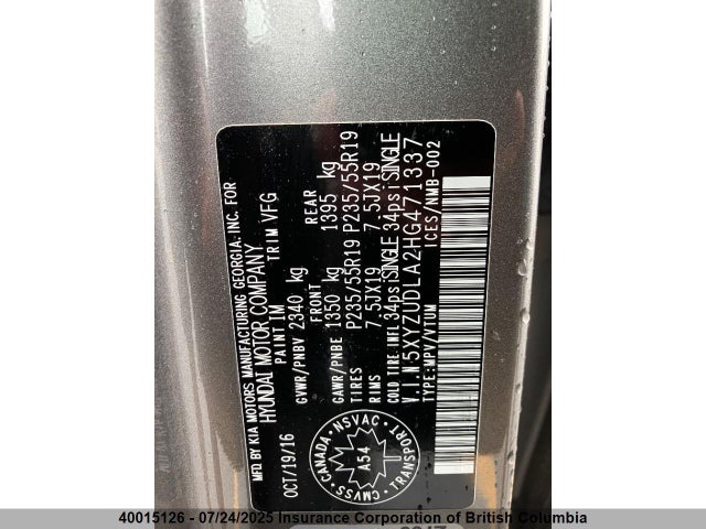 5XYZUDLA2HG471337 Hyundai t-gdi theta ii