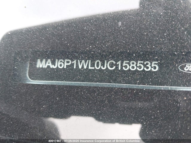 MAJ6P1WL0JC158535 Ford 2018