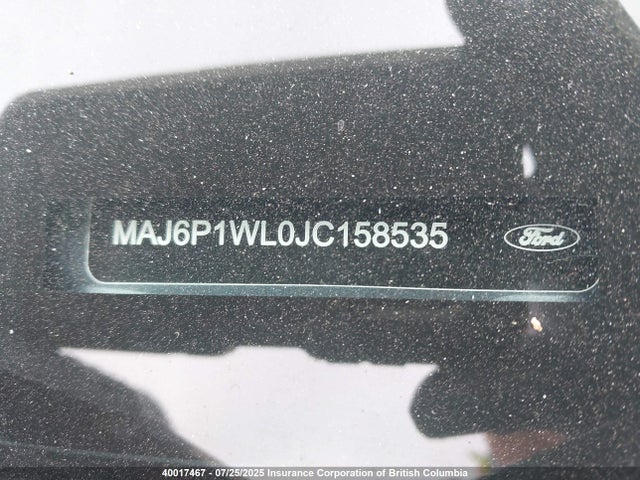MAJ6P1WL0JC158535 Ford 2018