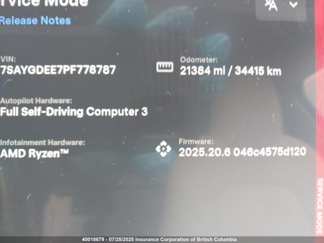 7SAYGDEE7PF778787 Tesla 2023