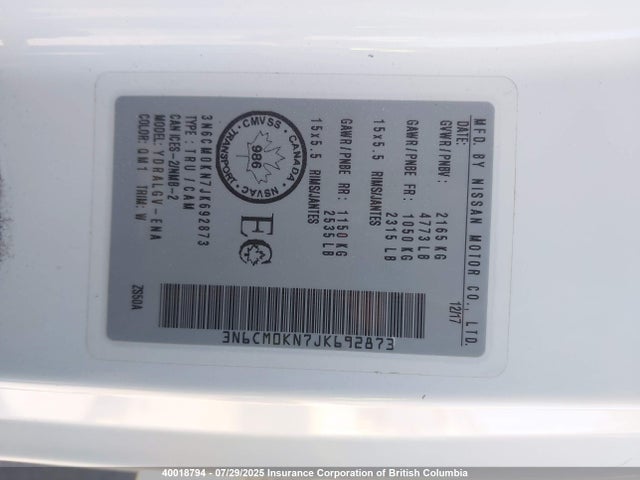 Nissan 2018 2018 3N6CM0KN7JK692873 Image 9