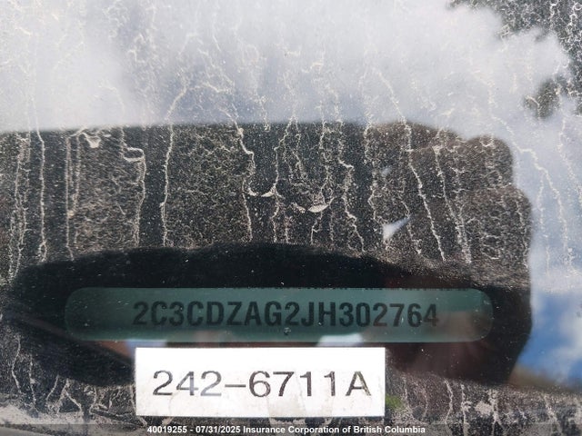 2C3CDZAG2JH302764 Dodge 2018