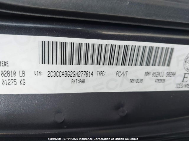 2C3CCABG2GH277814 Chrysler 300