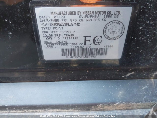 Nissan 2023 2023 3N1CP5CV2PL557442 Image 9