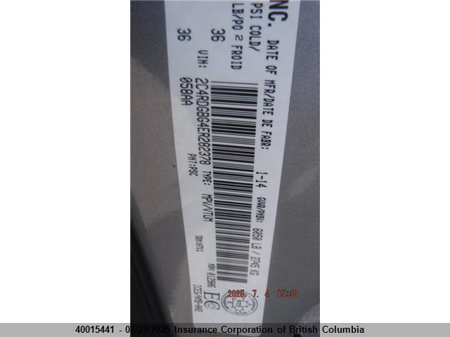 2C4RDGBG4ER282378 Dodge 2014