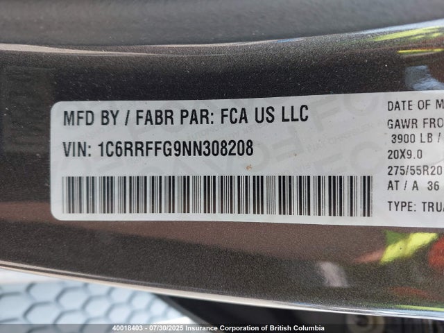 RAM 1500 2022 1C6RRFFG9NN308208 Image 9