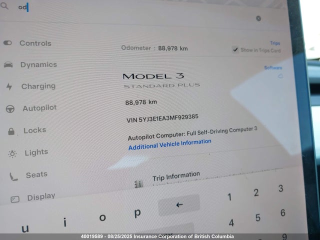 5YJ3E1EA3MF929385 Tesla 2021