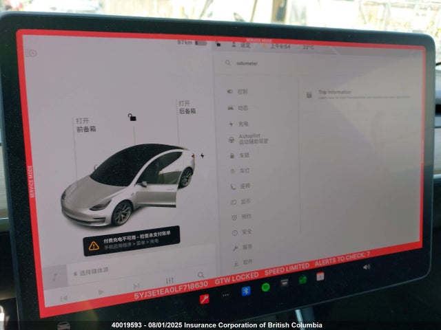 5YJ3E1EA0LF718630 Tesla 2020