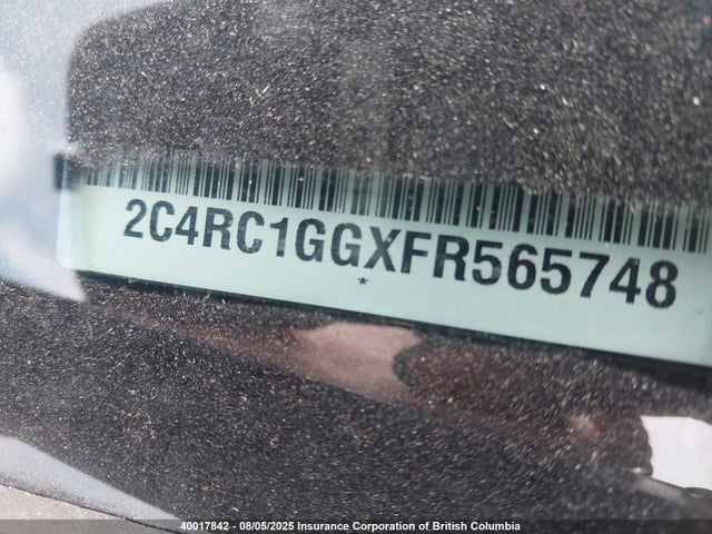 2C4RC1GGXFR565748 Chrysler 2015