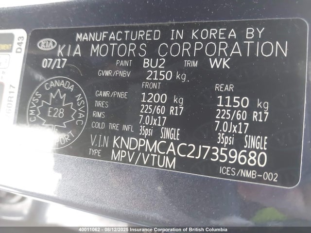 KIA gdi theta ii 2018 KNDPMCAC2J7359680 Image 9