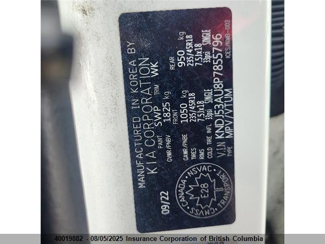 KNDJ53AU8P7855796 KIA mpi nu