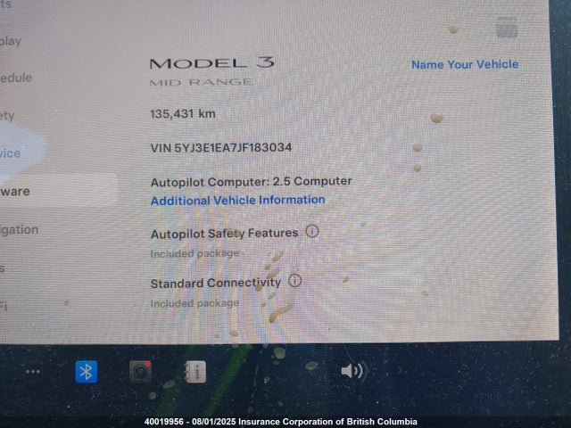 5YJ3E1EA7JF183034 Tesla 2018