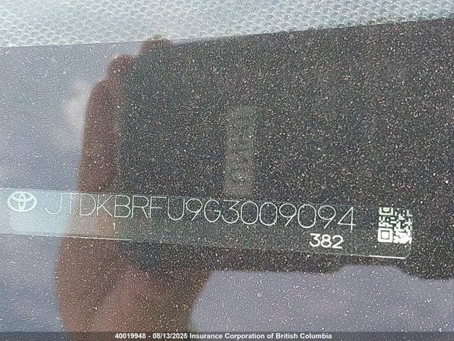 JTDKBRFU9G3009094 Toyota 2zr-fxe,1nm