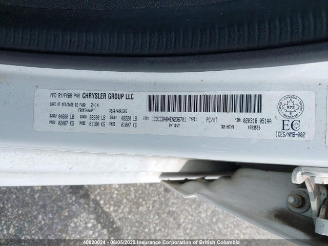 1C3CCBAB4EN236701 Chrysler 2014