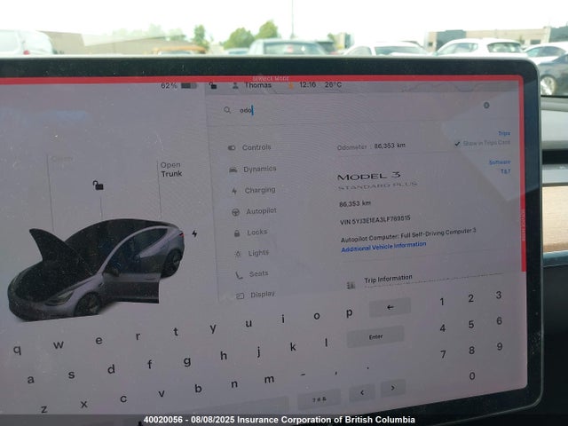 5YJ3E1EA3LF789515 Tesla 2020