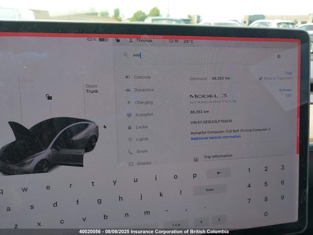 5YJ3E1EA3LF789515 Tesla 2020