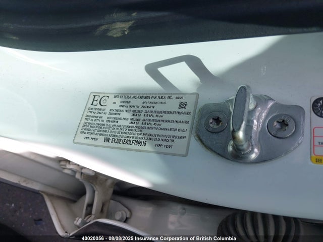 5YJ3E1EA3LF789515 Tesla 2020