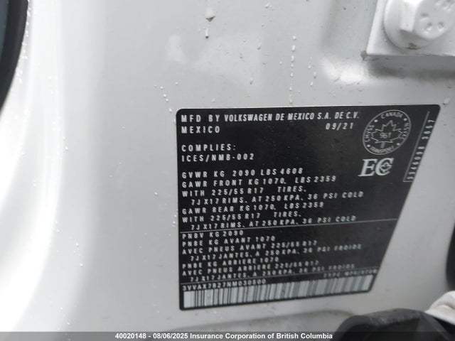 Volkswagen tsi 2022 3VVAX7B27NM030500 Image 9
