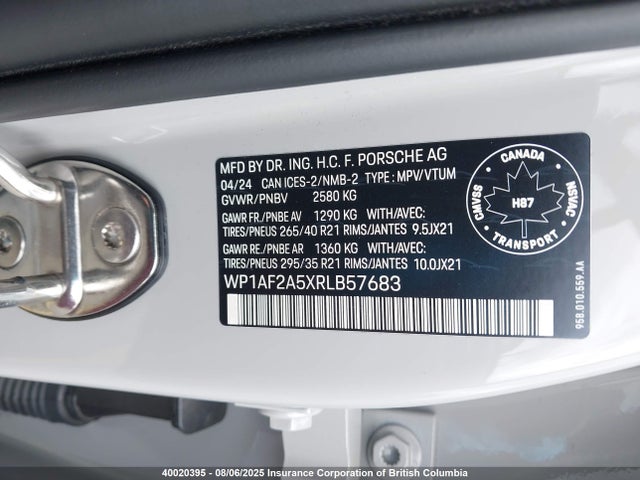 WP1AF2A5XRLB57683 Porsche Macan