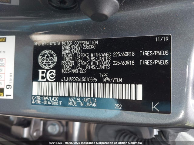 JTJHARDZ6L5010596 Lexus 8ar-fts