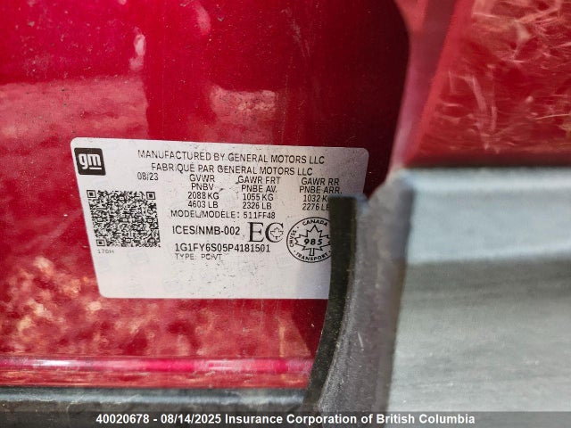 1G1FY6S05P4181501 Chevrolet Bolt Euv
