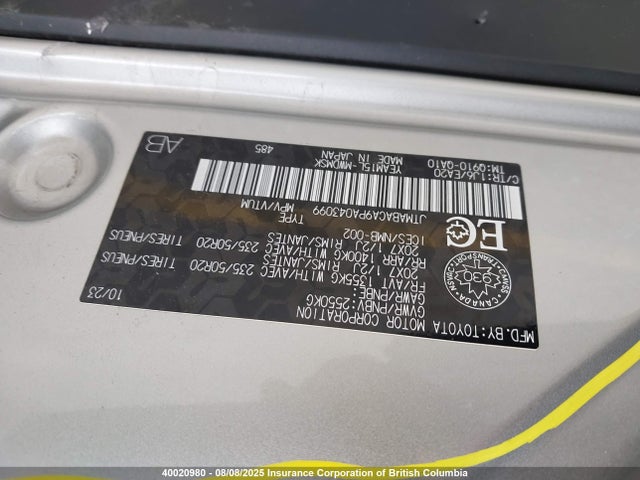 Toyota 1ym motor 2023 JTMABACA9PA043099 Image 9