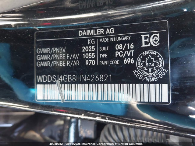 Mercedes-Benz 2017 2017 WDDSJ4GB8HN426821 Image 9