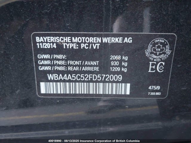 BMW 428i 2015 WBA4A5C52FD572009 Image 9