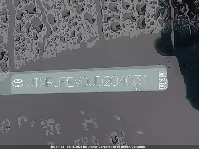 JTMRJREV0JD204031 Toyota 2ar-fxe, 2jm+2fm