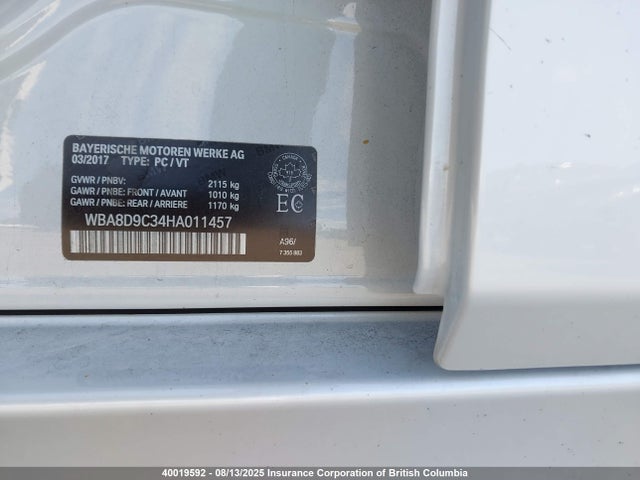 WBA8D9C34HA011457 BMW 2017