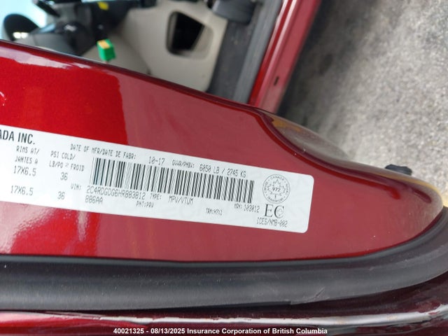 Dodge Grand Caravan 2017 2C4RDGDG6HR883812 Image 9