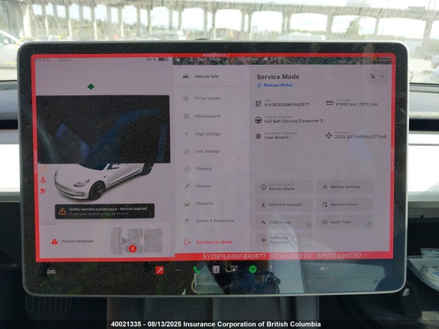 Tesla MODEL 3 2021 5YJ3E1EA8MF842677 Image 7