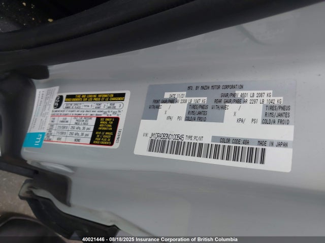 Mazda mh 2022 JM1DRADB3N0100545 Image 9