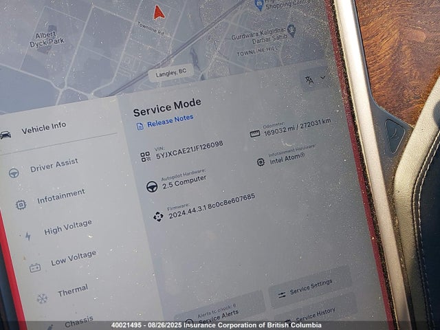 5YJXCAE21JF126098 Tesla 2018
