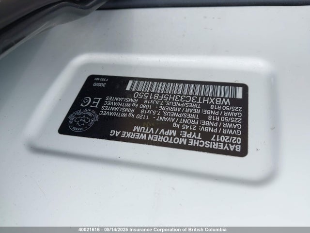 BMW X1 2017 WBXHT3C33H5F81550 Image 9