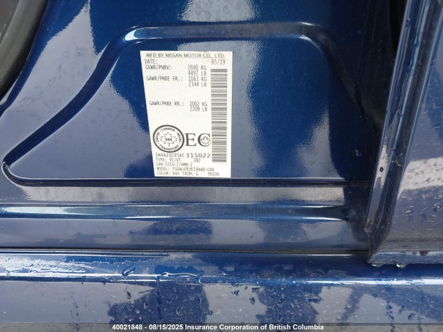 1N4AZ1CP5KC315022 Nissan 2019