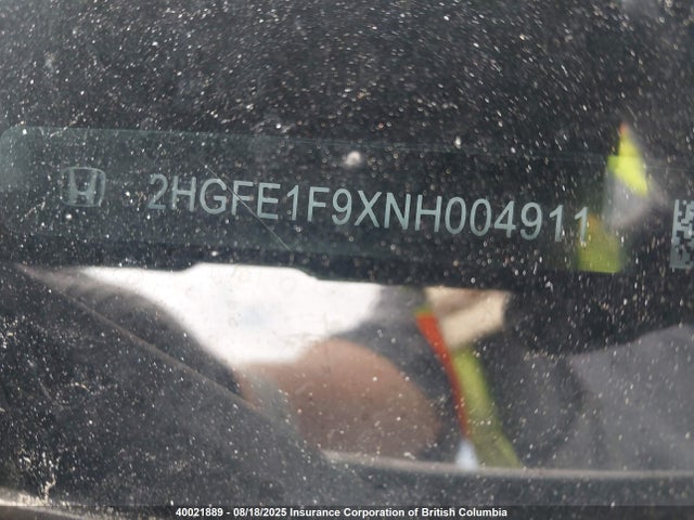 2HGFE1F9XNH004911 Honda l15b7