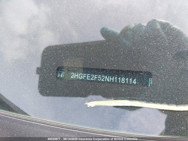 Honda k20c2 2022 2HGFE2F52NH118114 Image 19