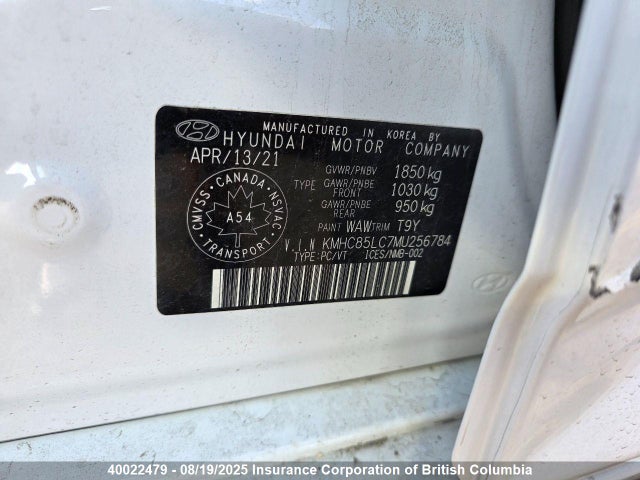 KMHC85LC7MU256784 Hyundai gdi kappa
