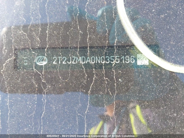 2T2JZMDA0NC355196 Lexus 2gr-fks