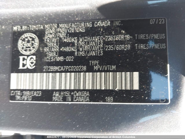 2T2BBMCA7PC020238 Lexus a25a-fxs, 5nm+4nm