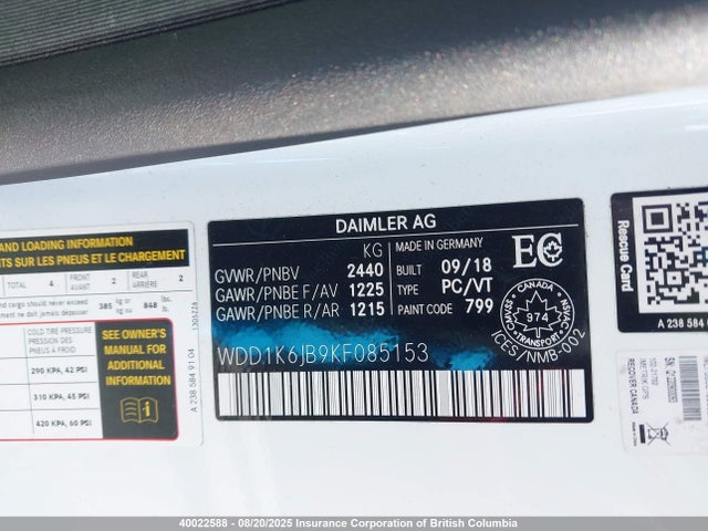 WDD1K6JB9KF085153 Mercedes-Benz m276