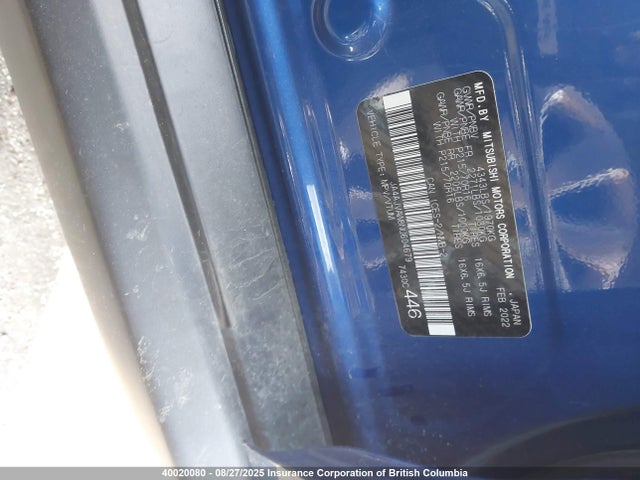JA4AJVAW8NU604679 Mitsubishi mivec
