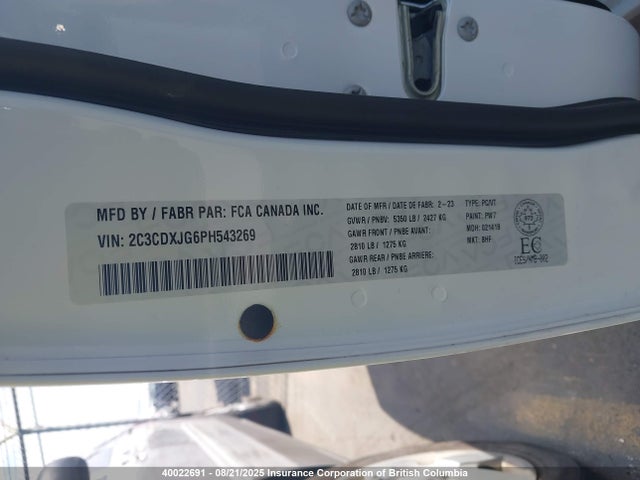 2C3CDXJG6PH543269 Dodge Charger
