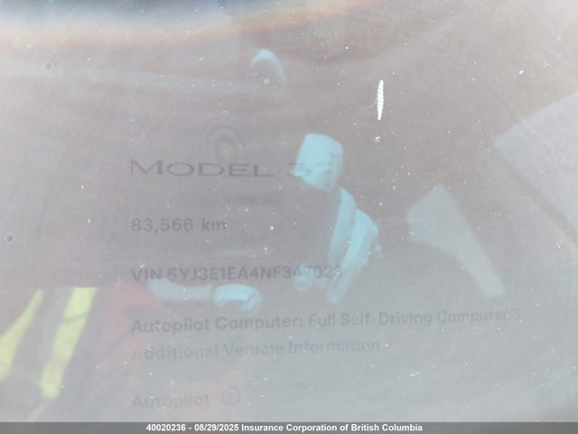 Tesla MODEL 3 2022 5YJ3E1EA4NF347023 Image 14