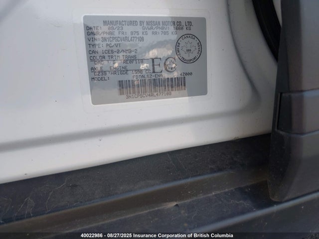 Nissan 2024 2024 3N1CP5CV4RL477109 Image 9