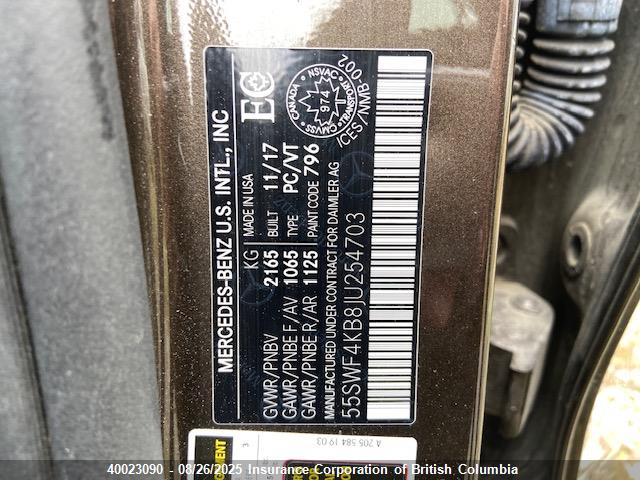 55SWF4KB8JU254703 Mercedes-Benz m274