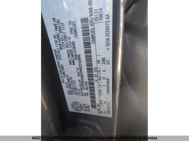 Ford gtdi 2023 1FTFW1E81PKD74306 Image 10