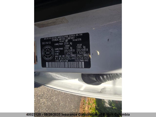 5XYZUDLA4EG156163 Hyundai t-gdi theta