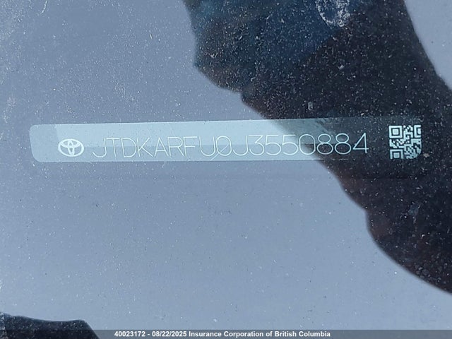 JTDKARFU0J3550884 Toyota 2zr-fxe,1nm